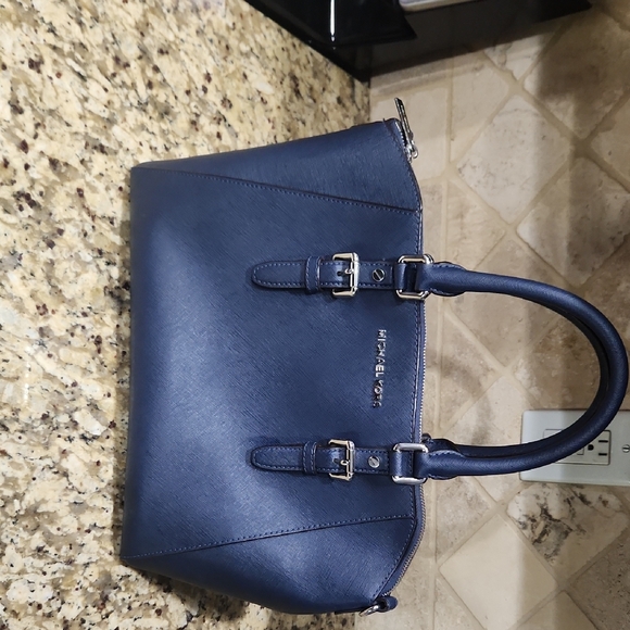 Michael Kors Dark Blue Satchel Bag - Picture 1 of 5